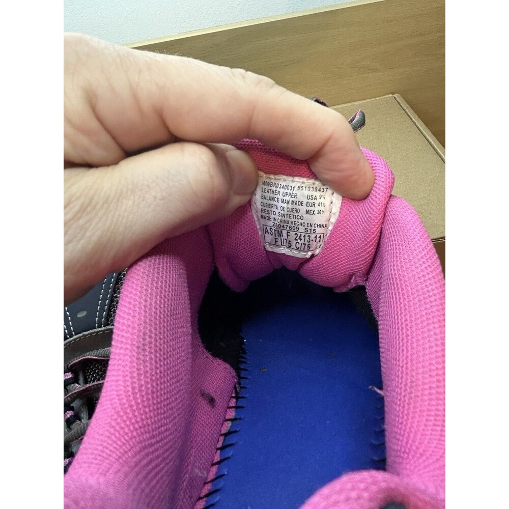 Brahma Sacha Womens 9.5 Pink Gray Steel Toe Sneakers WWBR0340031 - Picture 10 of 10